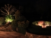 Softly lit water feature and steps with LED to save money and maintenance costs